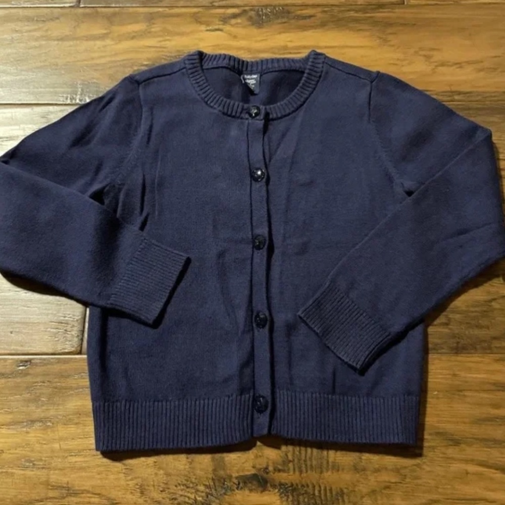 Gap kids knit cardigan sweater navy blue size 5 years